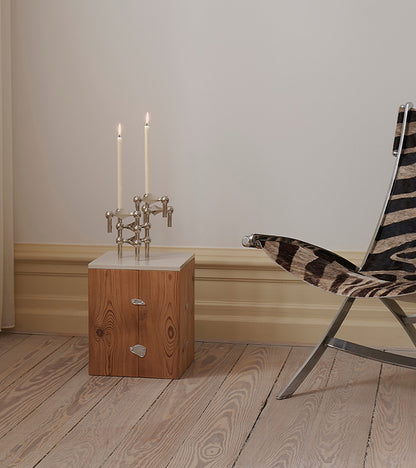 Candelabro y velas de diseño - Stoff Nagel