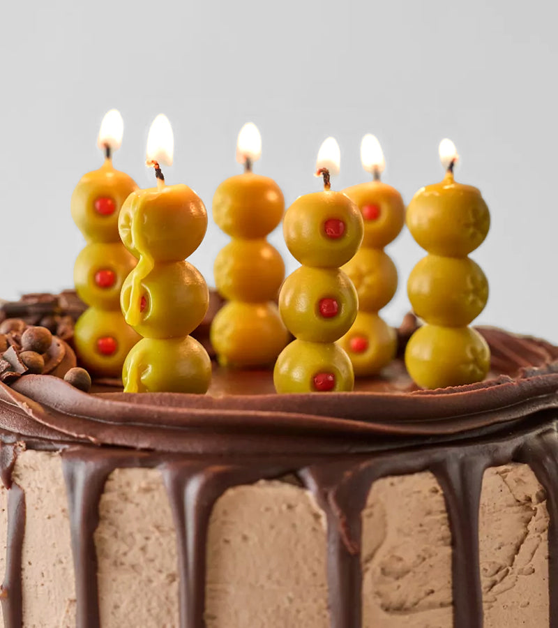 Bougies d'anniversaire olives