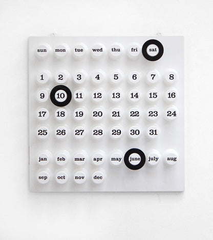Calendrier perpétuel blanc - Ring a Date