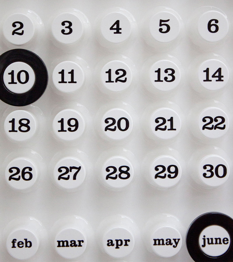Calendrier perpétuel blanc - Ring a Date