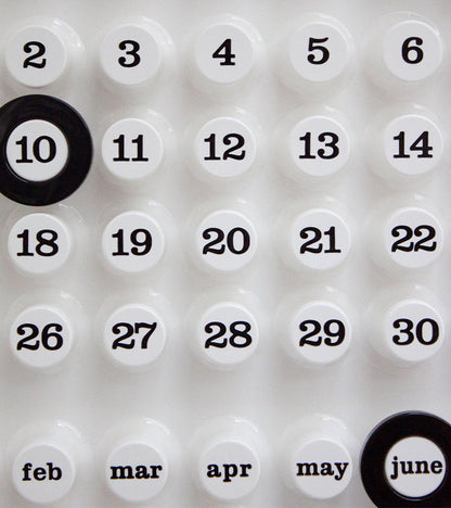 Calendrier perpétuel blanc - Ring a Date