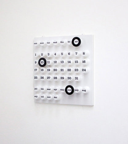 Calendrier perpétuel blanc - Ring a Date