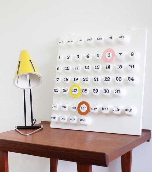 Calendrier perpétuel blanc - Ring a Date