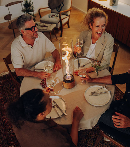 Chimenea de mesa portátil SPIN Air - Madera de roble