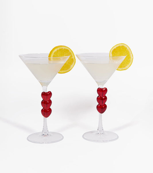 Coffret de deux verres à cocktail love