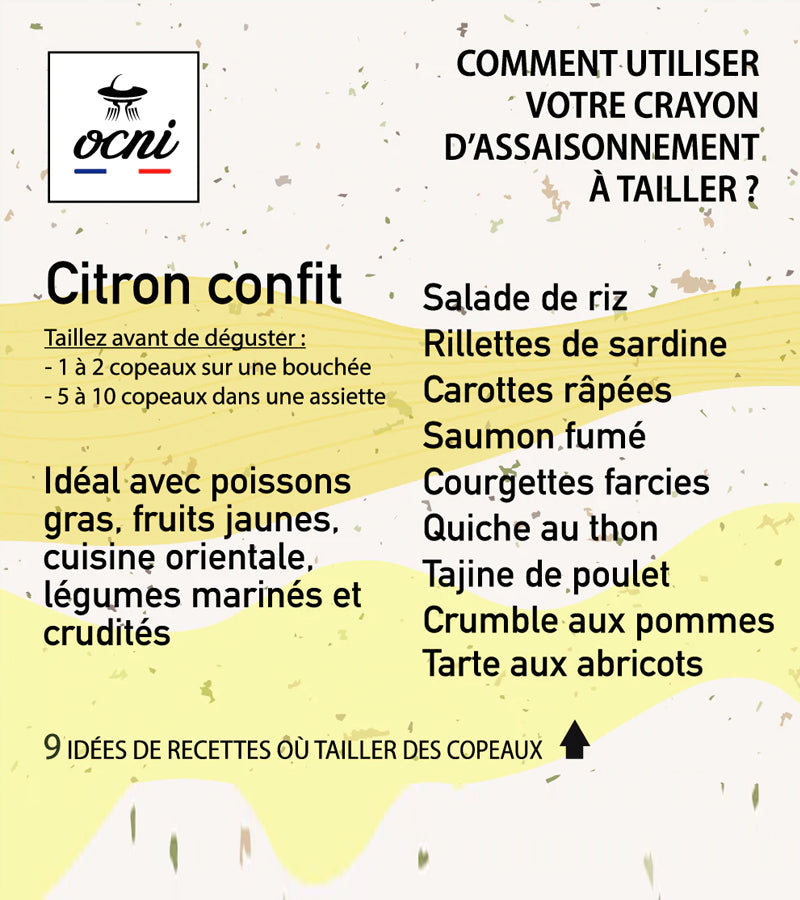 Kit découverte d’assaisonnement en crayons à tailler  OCNI FACTORY