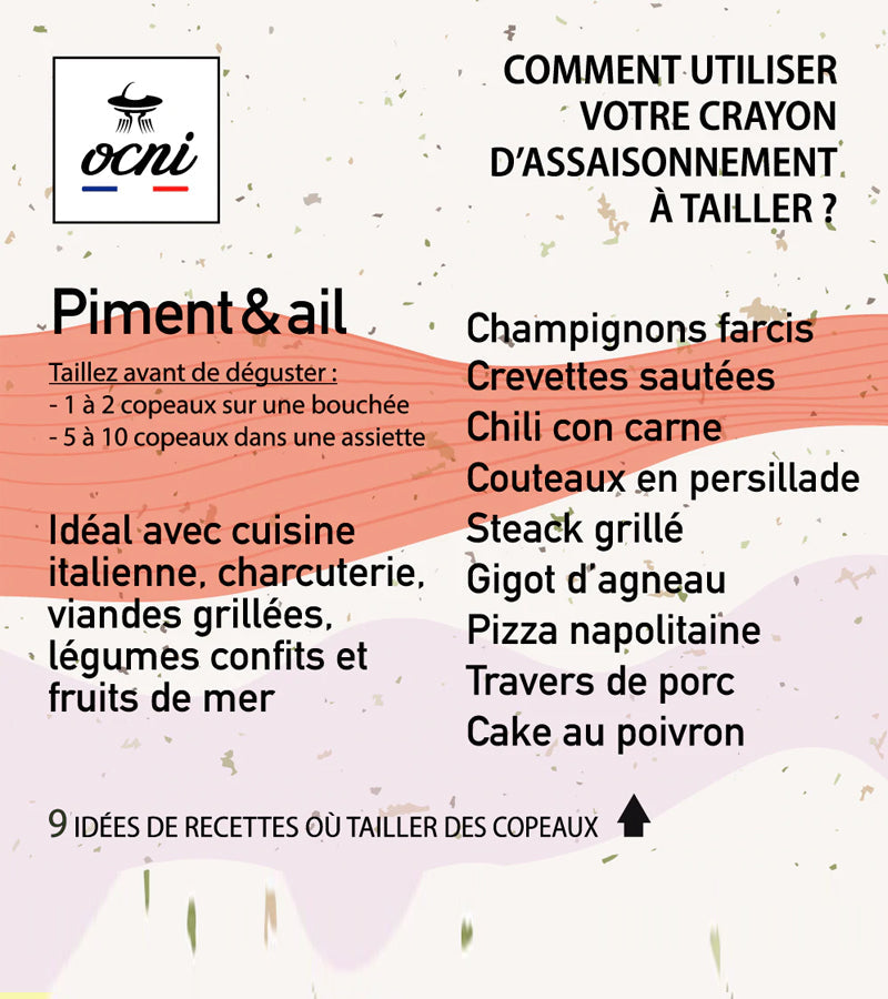 Kit découverte d’assaisonnement en crayons à tailler  OCNI FACTORY