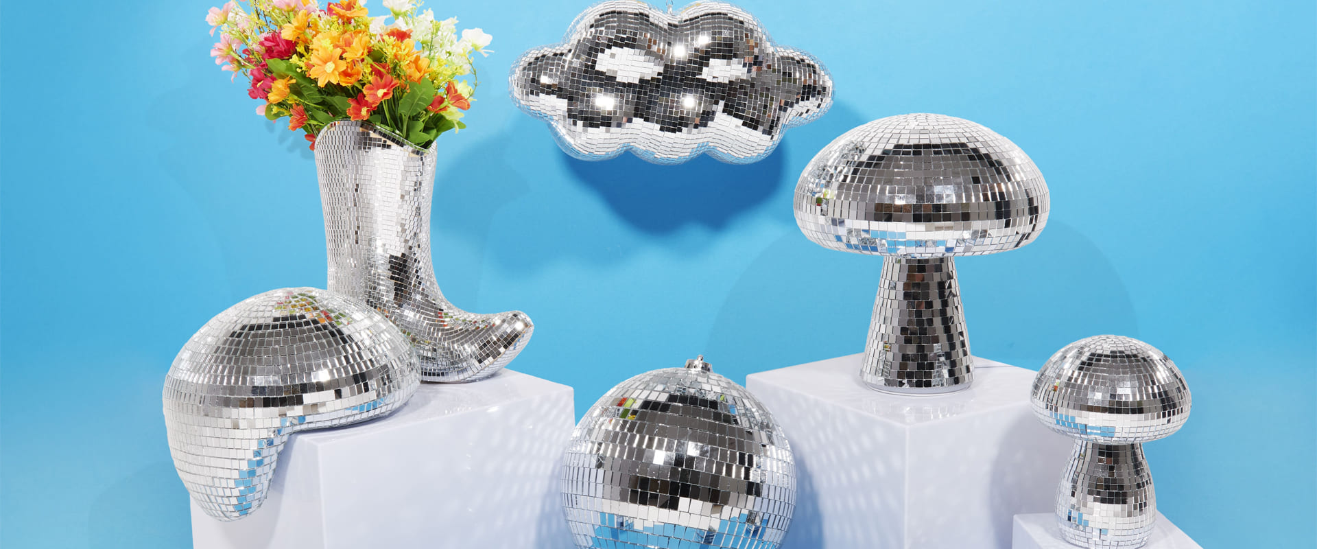 Bolas de disco y decoración disco