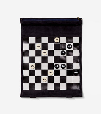 Echiquier de voyage en cuir