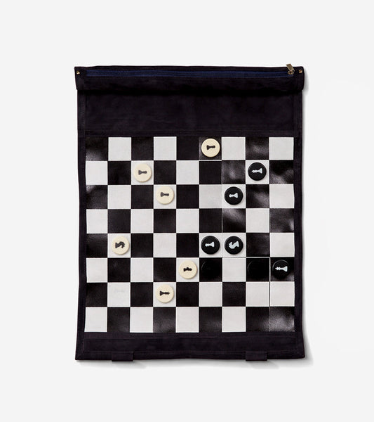 Echiquier de voyage en cuir