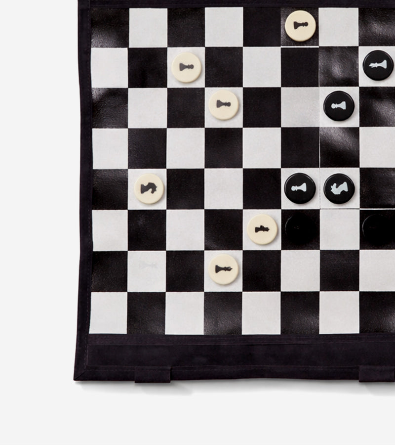 Echiquier de voyage en cuir