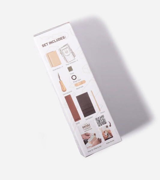 Kit de sculpture Moai en bois