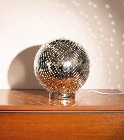Lampe boule disco à poser