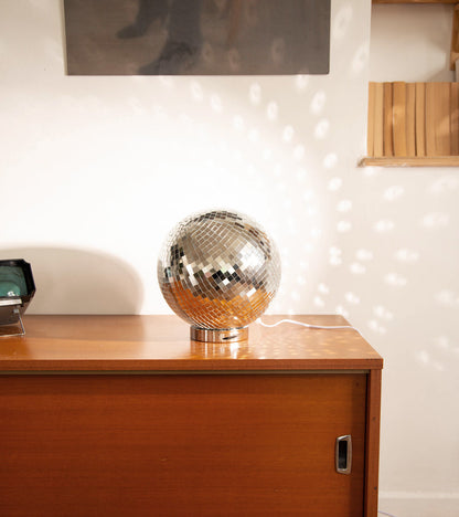 Lampe boule disco à poser