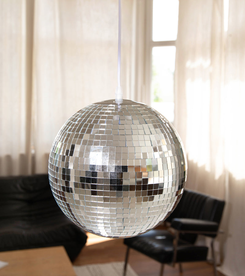 Lampe boule disco à poser