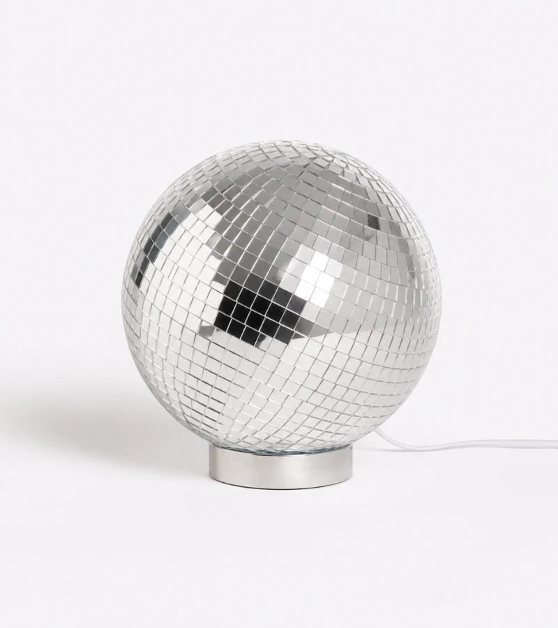 Lampe boule disco à poser