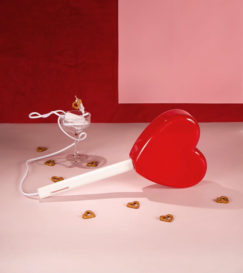 Lampe murale sucette coeur