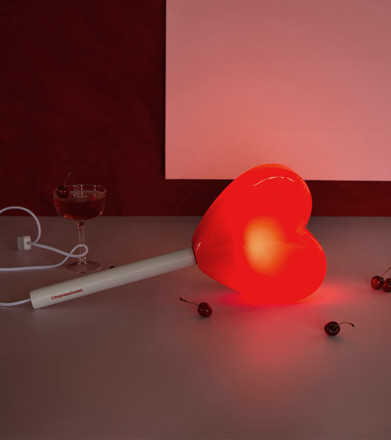 Lampe murale sucette coeur