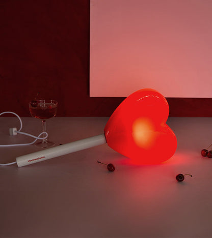 Lampe murale sucette coeur