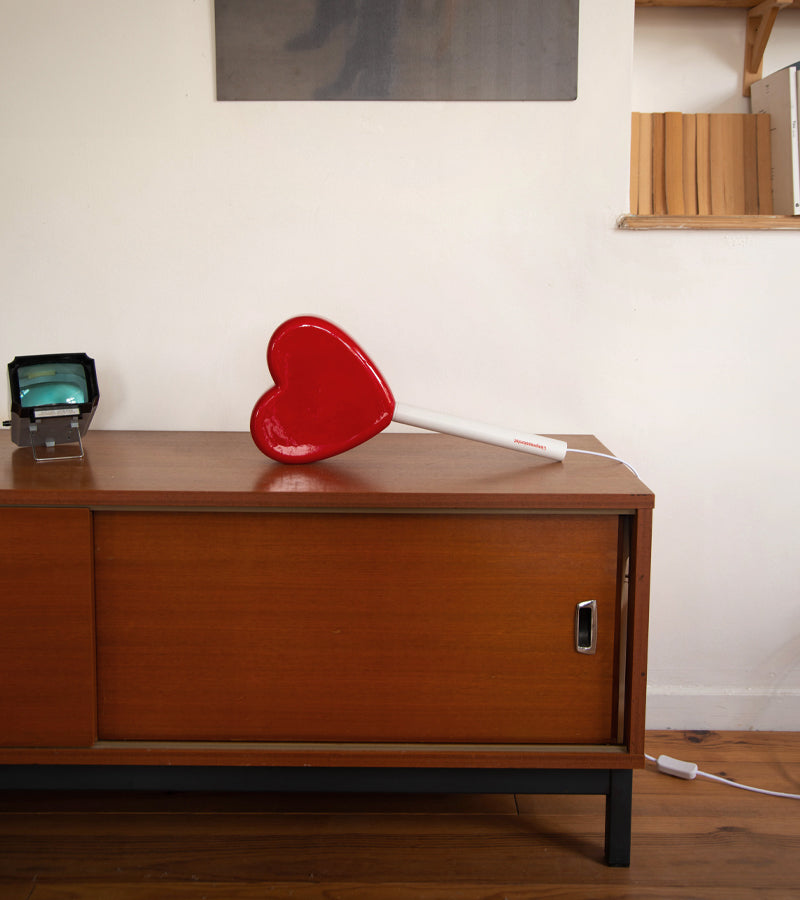 Lampe murale sucette coeur