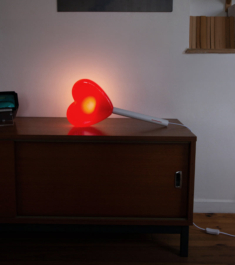 Lampe murale sucette coeur