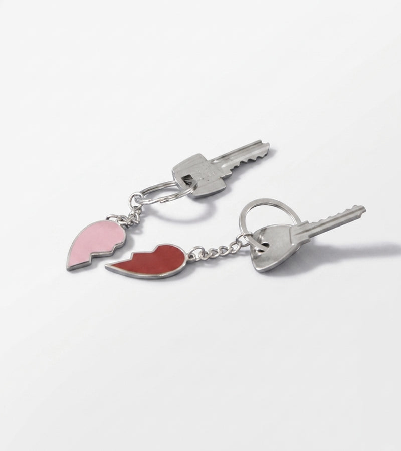 Porte clé cœur à partager