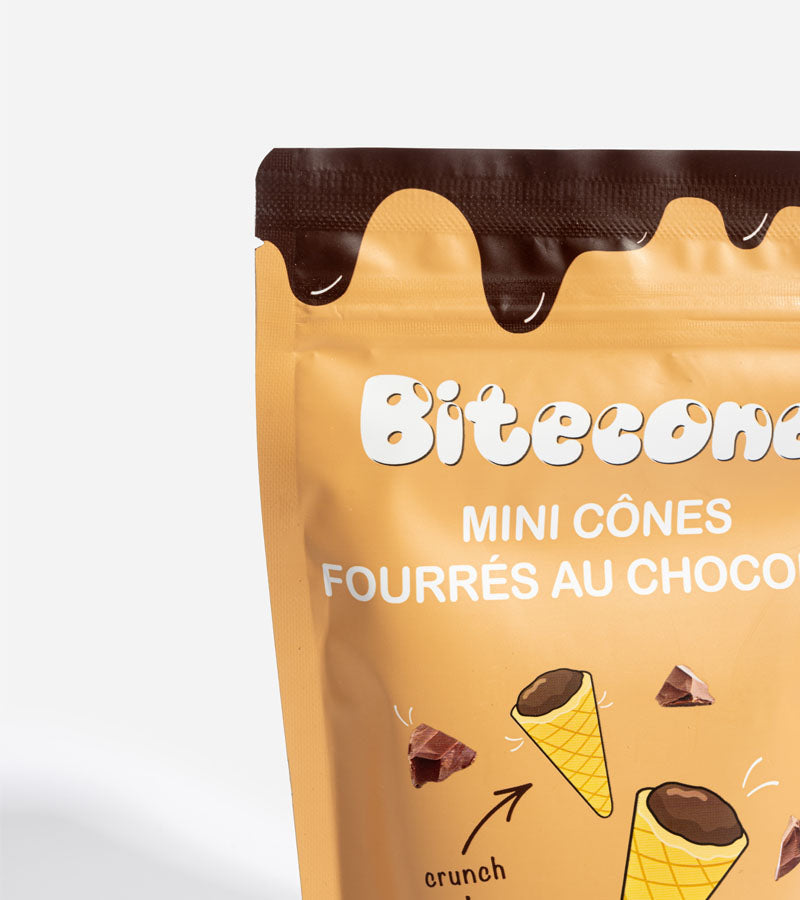 Mini cônes fourrés au chocolat  Bitecone