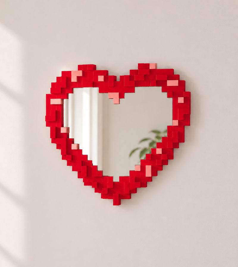 Miroir Cœur Pixel Design