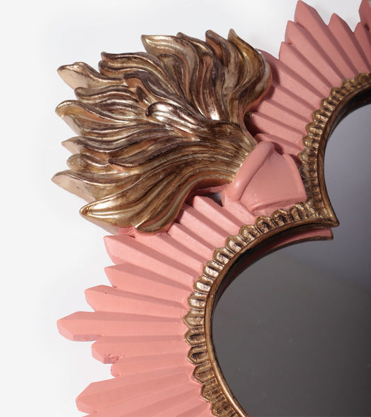 Miroir ex-voto rose