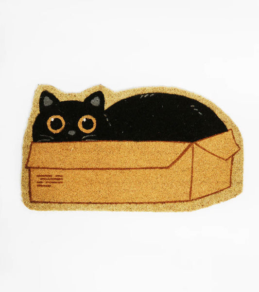 Paillasson chat caché