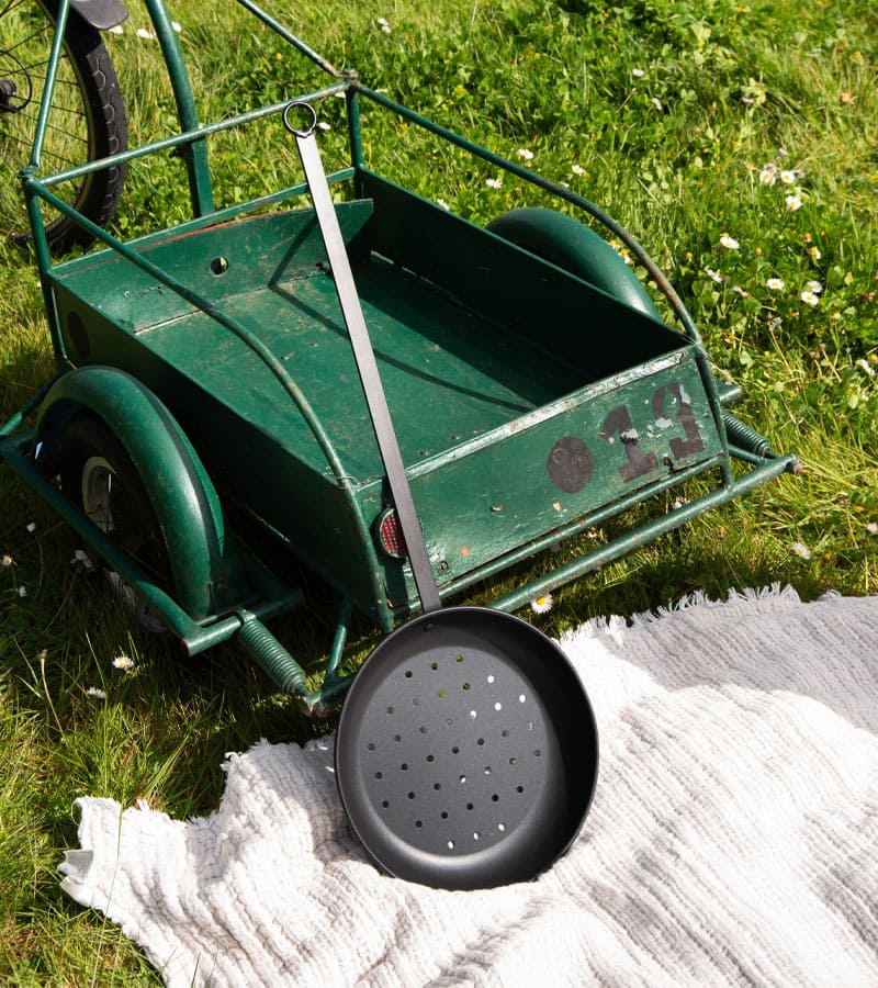 Poêle à châtaignes pour barbecue