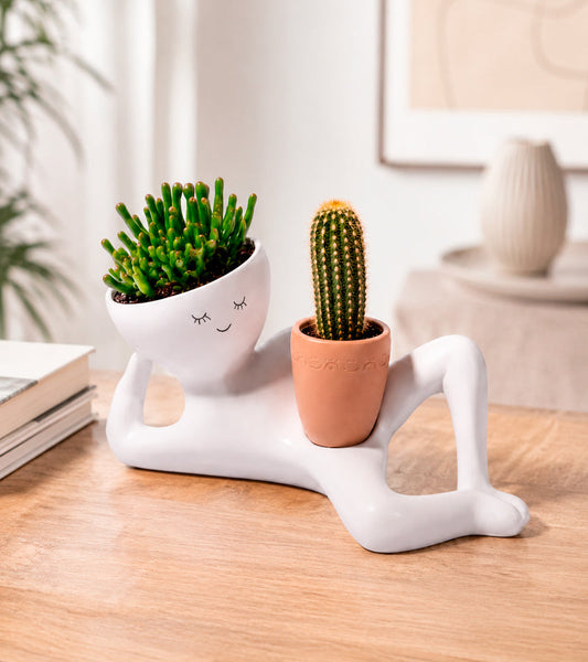 Pot à plante bonhomme paresseux