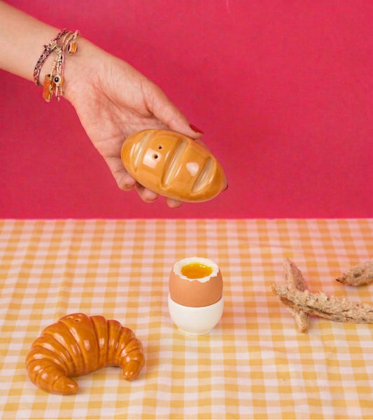 Salière et poivrière baguette et croissant