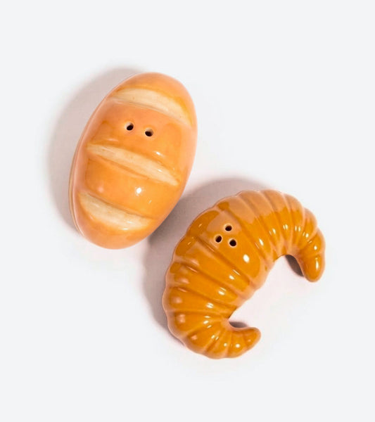 Salière et poivrière baguette et croissant