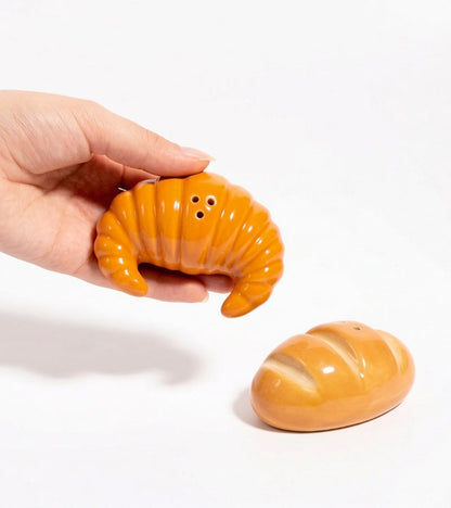 Salière et poivrière baguette et croissant
