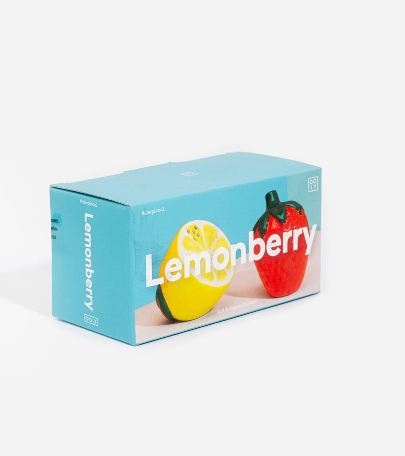 Salière et poivrière citron et fraise  DOIY