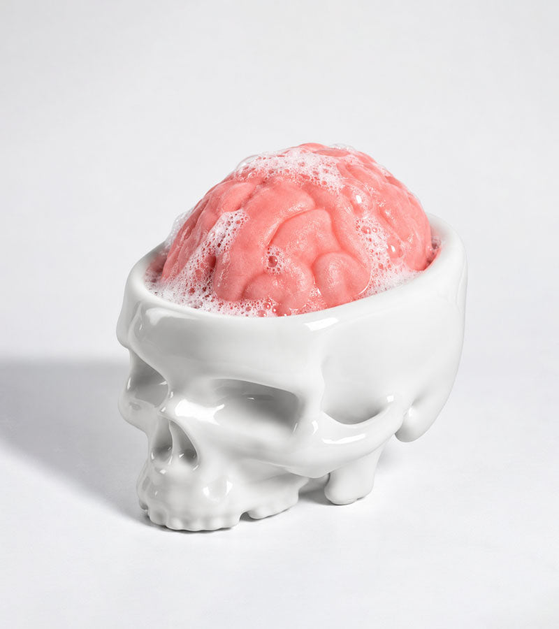 Porte-Savon Crâne avec Savon Cerveau - Brain Wash