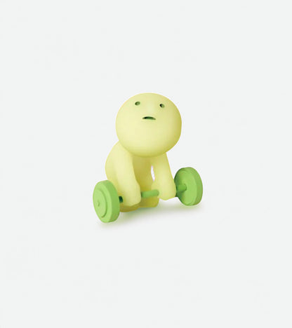 Figurine fluorescente Smiski - série Exercising 